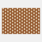 Seamless Christmas Tree on Brown Geschenkpapier Set (Vorderseite)