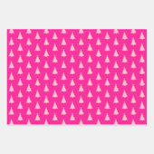 Seamless Christmas Tree on Pink Geschenkpapier Set (Vorderseite 3)