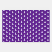 Seamless Christmas Tree on Purple Geschenkpapier Set (Vorderseite 3)