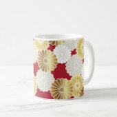 Seamless chrysanthemum pattern in the Japanese tra Kaffeetasse (VorderseiteRechts)