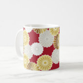 Seamless chrysanthemum pattern in the Japanese tra Kaffeetasse (Vorderseite Links)
