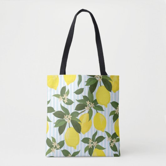Seamless citrus vintage pattern on white backgroun tasche (Vorderseite)