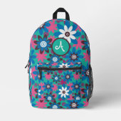 Seamless Colorful Flower Pattern – Bright Floral  Bedruckter Rucksack (Vorderseite)