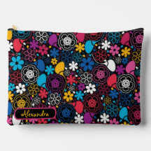 Seamless Colorful Leaves and Flowers Pattern 