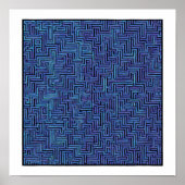 Seamless Cosmic Pattern: Labyrinthine Laser Grid 2 Poster (Vorne)