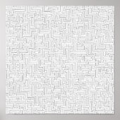 Seamless Cosmic Pattern: Labyrinthine Laser Grid Poster (Vorne)