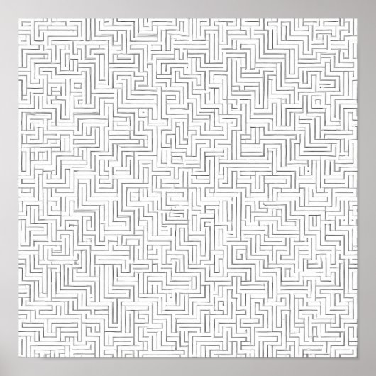 Seamless Cosmic Pattern: Labyrinthine Laser Grid Poster (Vorne)