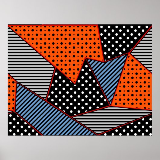 seamless creative pattern with geometric compounds poster (Vorne)