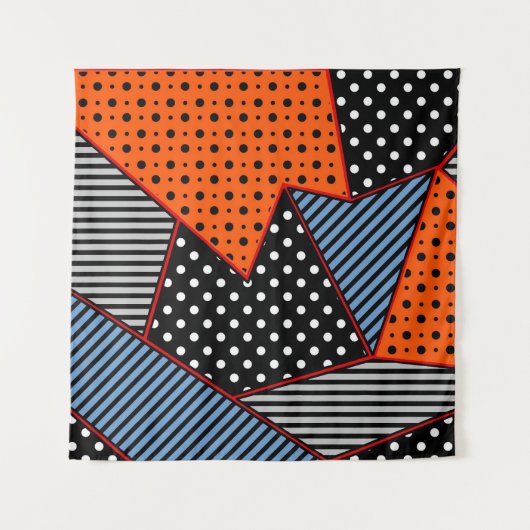 seamless creative pattern with geometric compounds wandteppich (Vorderseite)