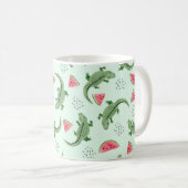 Seamless crocodile pattern with watermelon slices. kaffeetasse (VorderseiteRechts)