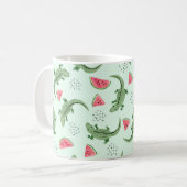 Seamless crocodile pattern with watermelon slices. kaffeetasse (Vorderseite Links)