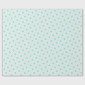 Seamless Cute Turquoise and Yellow Floral Geschenkpapier (Flach)