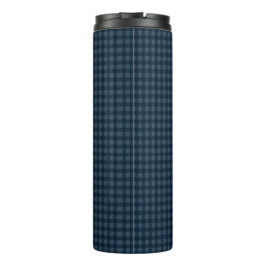 Seamless Dark Blue & Gray Gingham Rustic Pattern Thermosbecher