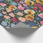 Seamless decorative elegant pattern with cute flow geschenkpapier (Ecke)