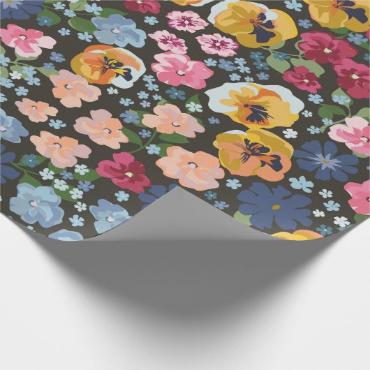 Seamless decorative elegant pattern with cute flow geschenkpapier (Ecke)
