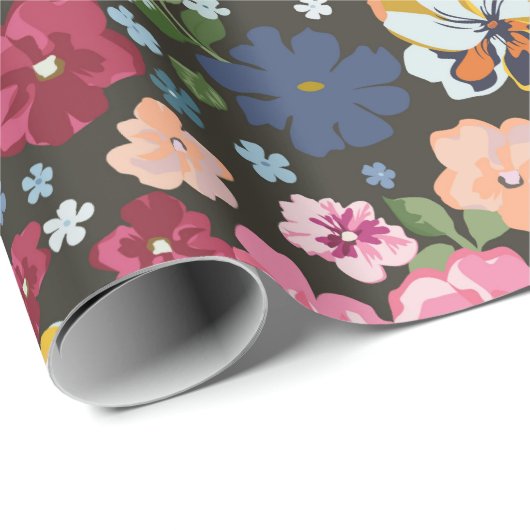 Seamless decorative elegant pattern with cute flow geschenkpapier (Rolleneckpunkt)