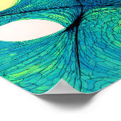 Seamless Electric Flow White Background Pattern Poster (Ecke)