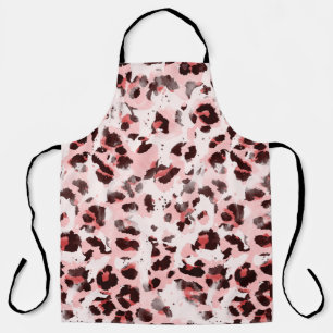 Seamless Endless Hand Drawn Watercolor Leopard Ani Schürze