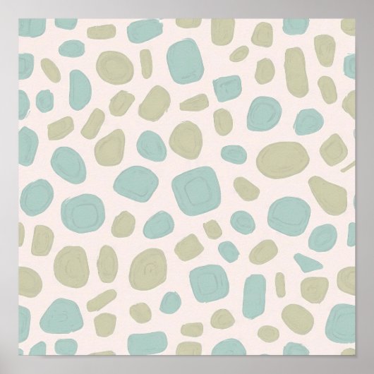 Seamless Eroded Patina Object Tiling Pattern Poster (Vorne)