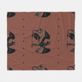 Seamless ethnic pattern with fantastic winged sphi fleecedecke (Vorderseite (Horizontal))