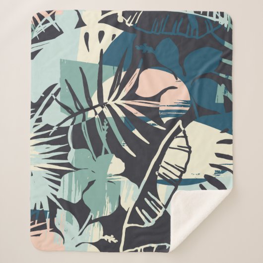 Seamless exotic pattern with tropical plants and a sherpadecke (Vorderseite)