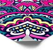 Seamless Festive Boho Mandala Poster (Ecke)