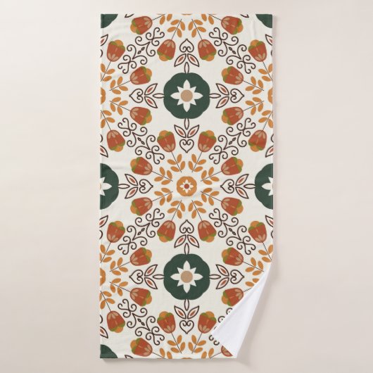 Seamless floral natural abstract geometric pattern badehandtuch (Badehandtuch)