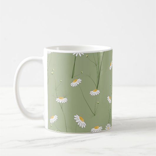 Seamless floral pattern background with cosmos flo kaffeetasse (Links)