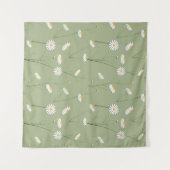 Seamless floral pattern background with cosmos flo wandteppich (Vorderseite (Horizontal))