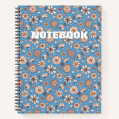 Seamless Floral pattern blue Notizblock (Vorderseite)
