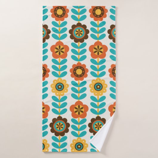 seamless floral pattern design. Vintage illustrati Badehandtuch (Badehandtuch)