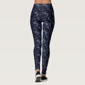 Seamless Floral Pattern Fotograph - Dark Blue and Leggings (Rückseite)