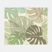 Seamless floral pattern from Tropical Monstera del Fleecedecke (Vorderseite (Horizontal))
