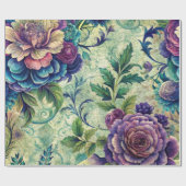 Seamless Floral Pattern Furniture Decoupage Paper Geschenkpapier (Flach)