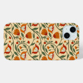 Seamless floral pattern in beige background Case-Mate iPhone hülle (Rückseite (Horizontal))