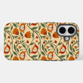 Seamless floral pattern in beige background Case-Mate iPhone hülle (Rückseite (Horizontal))