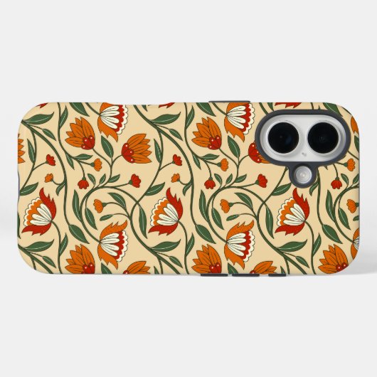 Seamless floral pattern in beige background Case-Mate iPhone hülle (Rückseite (Horizontal))