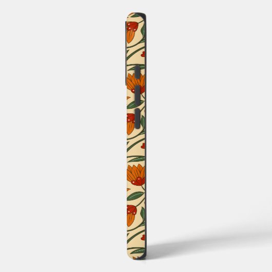 Seamless floral pattern in beige background Case-Mate iPhone hülle (Rückseite / Links)