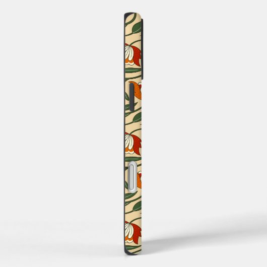 Seamless floral pattern in beige background Case-Mate iPhone hülle (Rückseite / Rechts)