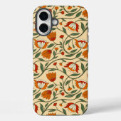 Seamless floral pattern in beige background Case-Mate iPhone hülle (Rückseite)