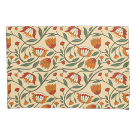 Seamless floral pattern in beige background kissenbezug