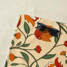 Seamless floral pattern in beige background strandtuch