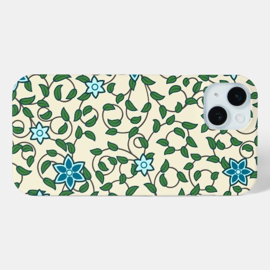 Seamless floral pattern on beige background Case-Mate iPhone hülle (Rückseite (Horizontal))