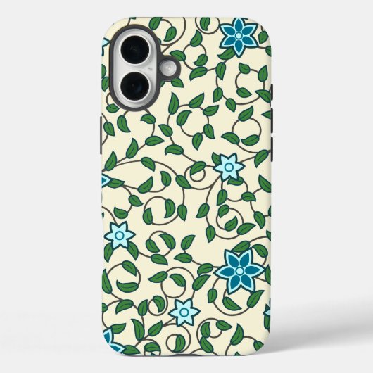 Seamless floral pattern on beige background Case-Mate iPhone hülle (Rückseite)