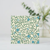 Seamless floral pattern on beige background dankeskarte (Stehend Vorderseite)