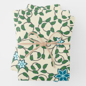 Seamless floral pattern on beige background geschenkpapier set (Beispiel)