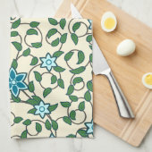 Seamless floral pattern on beige background geschirrtuch (Viertel Falte)