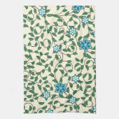 Seamless floral pattern on beige background geschirrtuch (Vertikal)