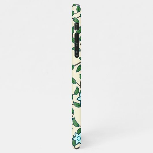Seamless floral pattern on beige background iPhone hülle (Linke Seite)
