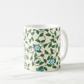 Seamless floral pattern on beige background kaffeetasse (VorderseiteRechts)